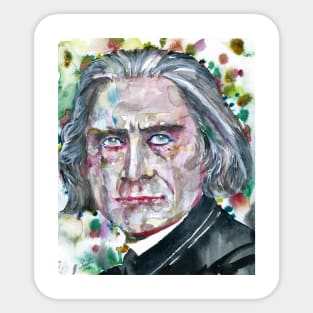 FRANZ LISZT - watercolor portrait .1 Sticker